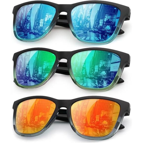 3 Pack Polarized Retro Classic Trendy Stylish Sunglasses Men Women Driving - Picture 1 of 6